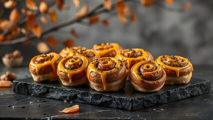 Seasonal Pastry Display - Autumn Harvest Pastries