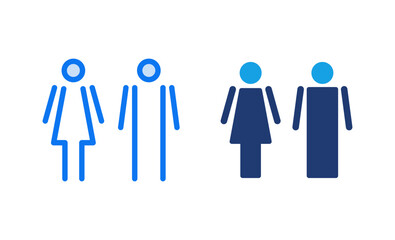 Man and woman icon vector illustration. male and female sign and symbol. Girls and boys