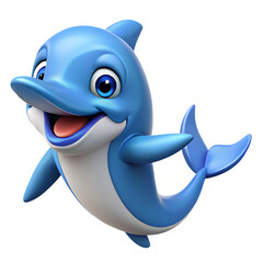 dolphin and fish isolated image 