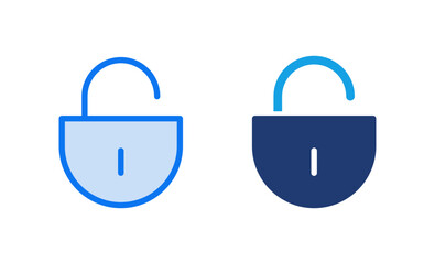 Unlock icon vector illustration. Unlock sign and symbol. unlocked padlock icon