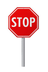 Bold red stop sign alerts drivers for safety and prevents traffic accidents