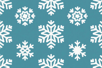Minimalist geometric snowflake seamless vector design.