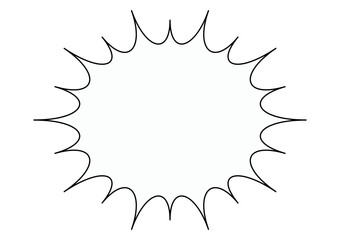 シンプルなギザギザの丸型吹き出し