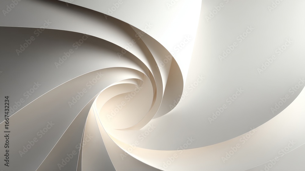 Aufkleber an abstract image featuring a smooth spiral shape with gradient tones, showcasing modern and minimal
