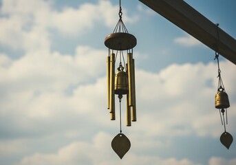 風鈴と青空　夏の風物詩