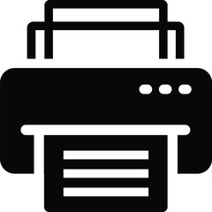 Fototapeta premium Printer icon. Printer flat design with transparent background. Vector illustration