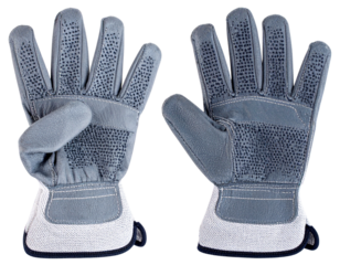 Protective Professional Work Gloves, Front and Back Views, Isolated on White Background PNG