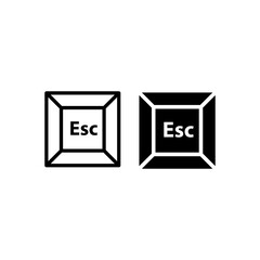 Esc icon vector logo set collection for web and app on white background..eps