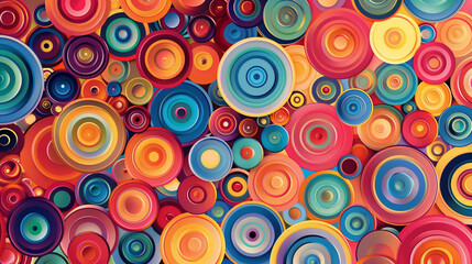 Fototapeta premium Abstract Colorful Circle Pattern wallpaper
