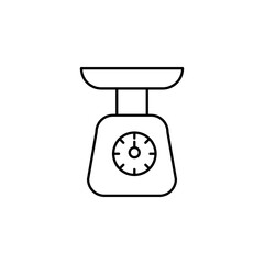 Kitchen scales icon vector logo simple linear illustration for web and app..eps