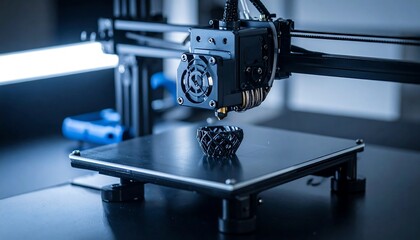 Fototapeta premium 3D Printer Creating Object Closeup.