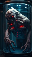 Ghostly Monster in a Glass Containment