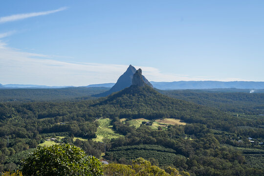 
Mount Coonowrin view from rom Mt Ngungun, Glass House Mountains National Park, Queensland, Australia