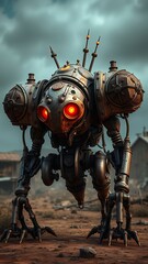 Robotic Combat in Desert Landscape