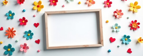 Single blank instant camera frame isolated on white, design element, plastic frame