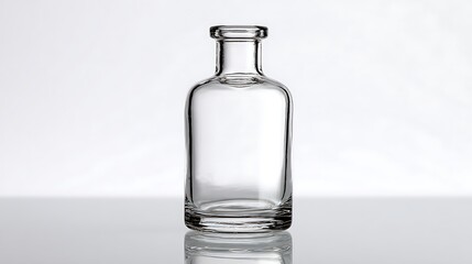 Square Clear Glass Bottle or Vase / 四角いクリアガラスのボトルまたは花瓶