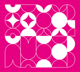 Geometric Composition with Abstract Shapes and Lines