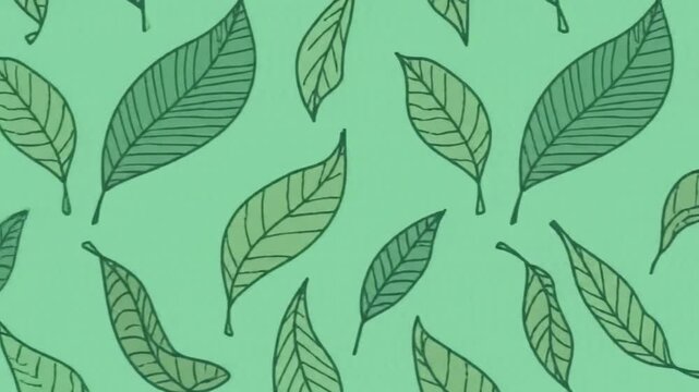 green leaves seamless pattern