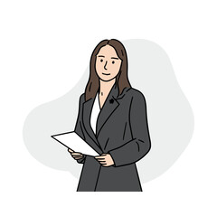 an illustration of a female office worker