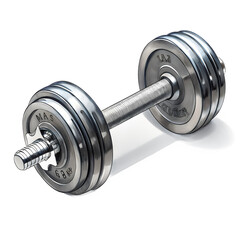 Naklejka premium Realistic isolated dumbbells with metallic weights, transparent background