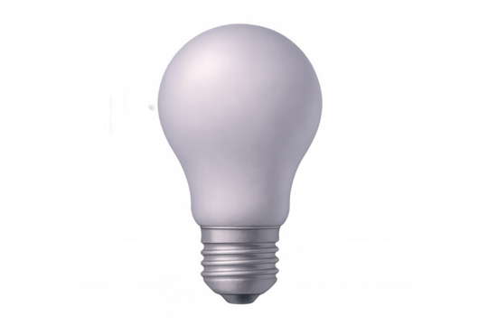 Glowing light bulb symbolizing innovative thinking, creative breakthrough on clear backdrop - Powered by Adobe