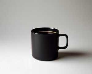 Simple Black Coffee Mug Minimalist Still Life Photography