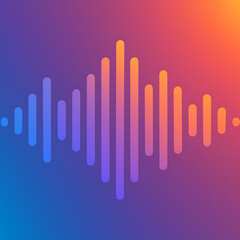 Obraz premium Colorful audio waveform graphic design.