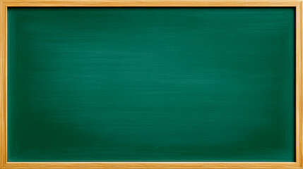 Empty Green Chalkboard with Wooden Frame, cut out transparent