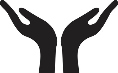 Obraz premium Two Hands Holding Up The Sky