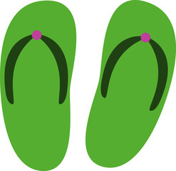 Slippers Worn On The Beach