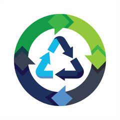 Obraz premium Abstract geometric design with four color variations