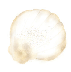 Golden Abstract Swirl With Rays isolated on a transparent background