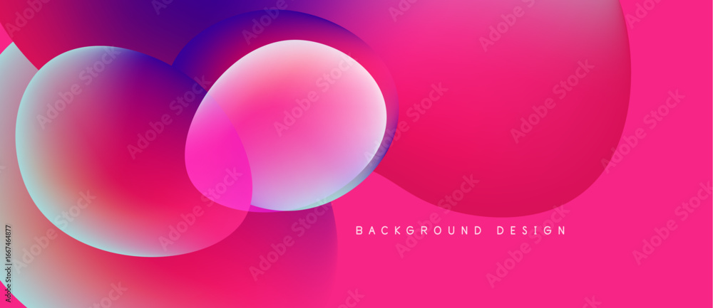 Poster abstract vibrant background. overlapping circles create dynamic color gradients, pinks, blues, purpl