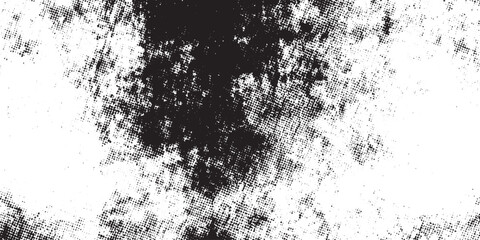 Monochrome Halftone Grunge Texture Overlay Background Vector Design