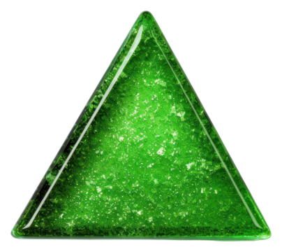 PNG Green triangle icon glitter shape