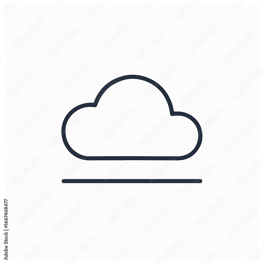 Poster minimalist cloud design vector art for modern and simple compositions