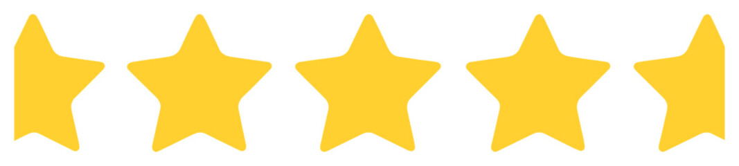 Symmetrical yellow stars vector design - simple geometric pattern for holiday decorations