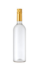 Empty frosted wine glass bottle
