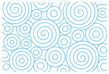 Fototapeta premium Hypnotic blue spirals pattern - mesmerizing abstract design for tranquil backgrounds