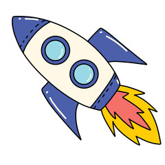space rocket vector png illustration