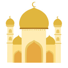 Golden mosque png illustration