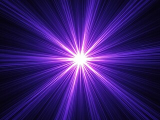 Abstract Glowing Purple Light Burst Background with Radial Lines