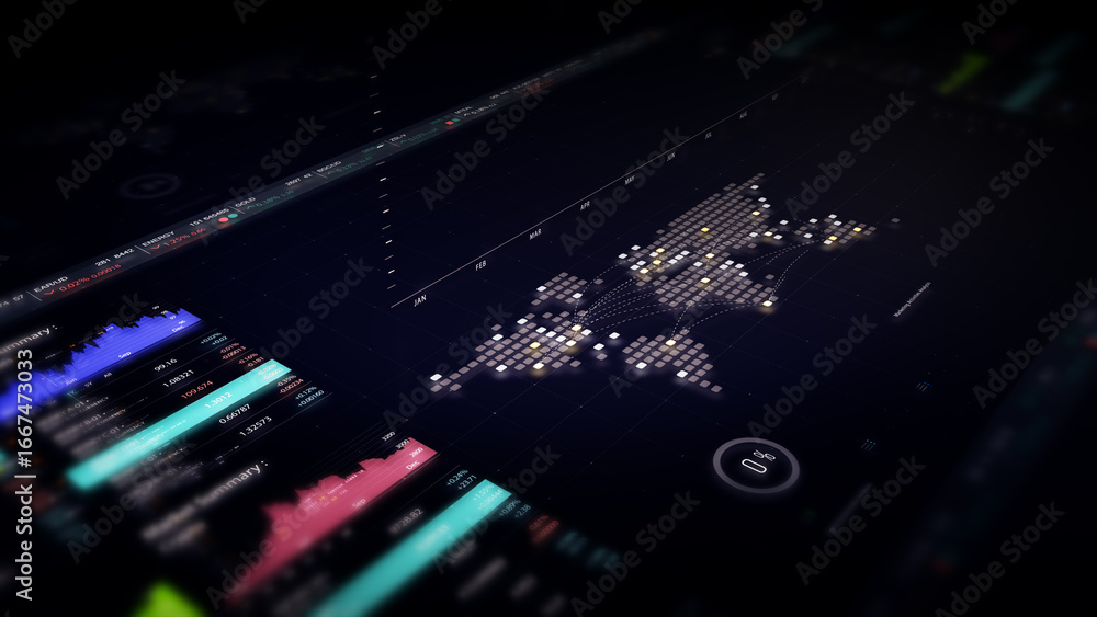 Aufkleber dynamic data visuals for business info graphics, animated charts, and data-driven insights for a bus