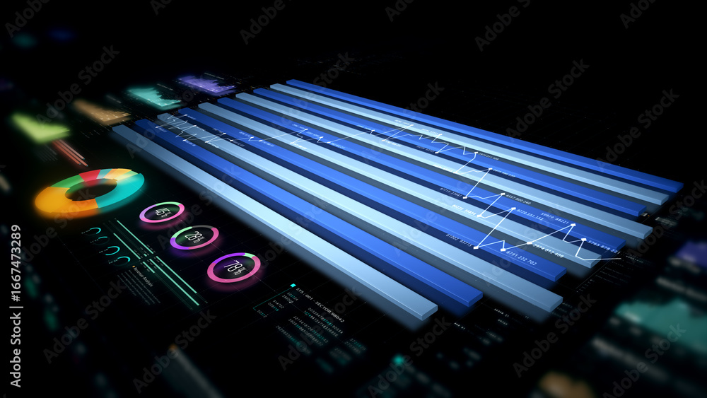 Aufkleber dynamic data visuals for business info graphics, animated charts, and data-driven insights for a bus