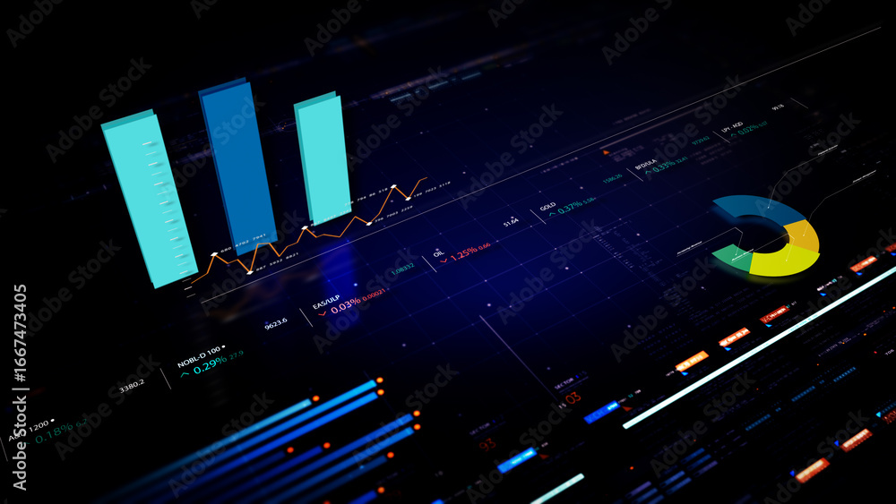 Aufkleber dynamic data visuals for business info graphics, animated charts, and data-driven insights for a bus