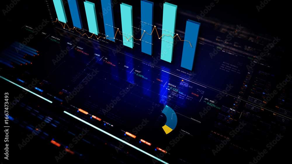 Aufkleber dynamic data visuals for business info graphics, animated charts, and data-driven insights for a bus