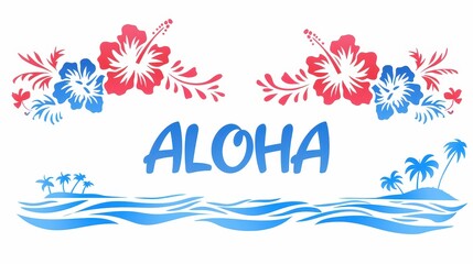 Elegant single continuous line forming the word ALOHA