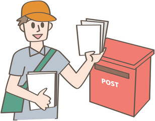 ポスティングの仕事をする人