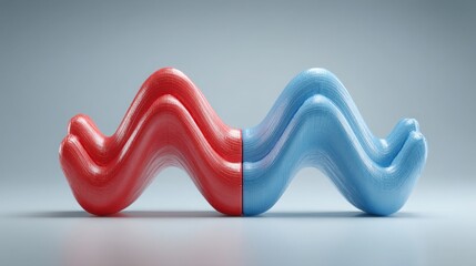 Abstract visual of two wavy lines representing the fluctuations in consumer demand due to usa china trade war impact