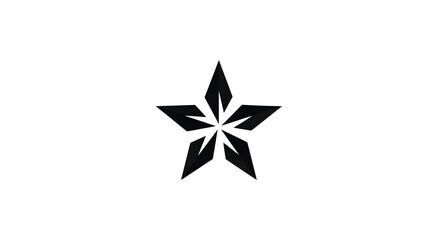 Minimalist star logo with five clean points